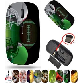 maizi Small Wireless Mouse for Personal Computer Laptop MacBook, Small Wireless Mice Image ID: 35057432 American Football fie 2.4G Lightweight with USB Receiver American-Made Product