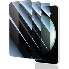 Privacy Screen Protector for Samsung Galaxy S23 FE, Double Shatterproof Anti-Spy Tempered Glass Film, [Impact- Private Protection][Anti-Shatter][Anti-Scratch][9H Hardness]- 3 Pack