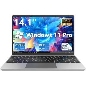 ANTEMPER 14.1 Inch Windows 11 Laptop Computer, 256GB SSD 8GB RAM, Intel Celeron N4020C(up to 2.8GHz), Full HD 1920x1080 Laptops, Mini HDMI, USB3.0, Webcam, TF Card, Type-c, 5000mAh Battery, Gray