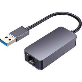 USB 3.0 to 2.5G Ethernet Adapter, High Speed Portable Ethernet Adapter for Laptop, USB 3.2 USB AM to 2.5Gbps Ethernet Adapter for 7 8 8.1 10 for OS X, Plug and Play