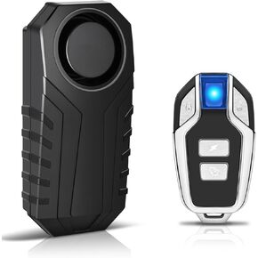 Bike Alarm, Bike Alarms for Ebikes, Motorcycle Alarm System, Bike Alarm with Remote, Vibration Sensor Alarm for Bike Motorcycle Electric Scooter Moped Trailer Car 113dB Loud IP65Waterproof