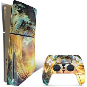 MightySkins Skin Compatible with Playstation 5 Slim Disk Edition Bundle - in The Tube | Protective, Durable, and Unique Vinyl Decal wrap Cover | Easy to Apply | Made in The USA