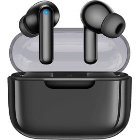 kurdene P3 Wireless Earbuds Bluetooth 5.3 Headphones, Deep Bass Stereo with Microphone Earphones in-Ear, Immersive Premium Sound Ear Buds for iPhone, Android-Black