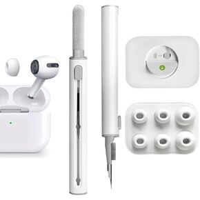 New 3-in-1 Cleaner Kit with 3 Pairs Ear Tip Replacement for AirPods Pro 2nd/1st Generation，Silicone Ear Tips with Noise Reduction Hole Compatible with Airpod Pro (S/M/L)