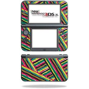 MightySkins Carbon Fiber Skin for Nintendo New 3DS XL (2015) - Split Color | Protective, Durable Textured Carbon Fiber Finish | Easy to Apply, Remove, and Change Styles | Made in The USA