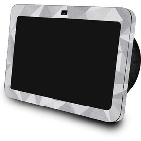 Glossy Glitter Skin Compatible with Amazon Echo Show 8 (3rd Gen, 2023) - Gray Polygon - Premium 3M Vinyl Protective Wrap Decal Cover - Easy to Apply | Crafted in The USA by MightySkins
