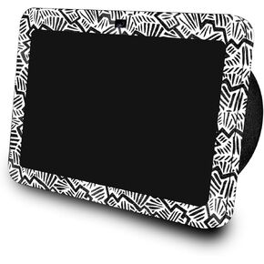 Glossy Glitter Skin Compatible with Amazon Echo Show 8 (3rd Gen, 2023) - Abstract Black - Premium 3M Vinyl Protective Wrap Decal Cover - Easy to Apply | Crafted in The USA by MightySkins
