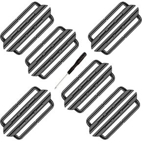LOOKSEVEN 6 Pairs Watch Strap Connector Stainless Steel Adapter Metal Connection Adapter with Replacement Tool Compatible with iWatch Band 38mm-49mm