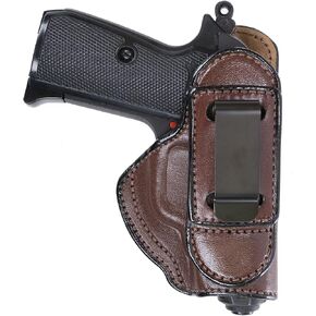 Maxx Carry Tuckable IWB Leather Holster for Beretta Bobcat & Tomcat. Inside The Pants Holster for Tuck in Conceal Carry.