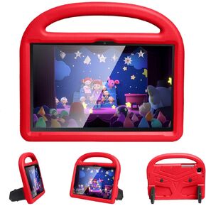 Kids Case for Samsung Galaxy Tab A7 10.4 inch 2022/2020 Release (SM-T500/T503/T505/T507/T509) Shockproof Lightweight with Handle Stand Kids Friendly Heavy Duty Protective Cover, Red