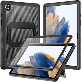 Soke Galaxy Tab A8 Case 10.5 Inch (SM-X200/X205/X207), with Built-in Screen Protector, Rugged Full Body Protective Case for 2022 Samsung Galaxy Tab A8 10.5(Black)
