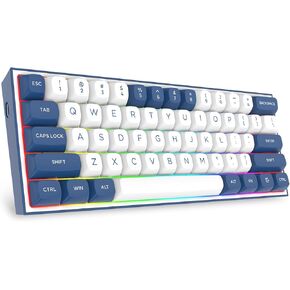Redragon K717 PRO Custom QMK/VIA Gaming Keyboard, 61 Keys Wireless Programmable Mechanical Keyboard w/60% Compact Layout, Hot-Swap Socket, & 3-Layer Noise Dampening, Custom Linear Switch