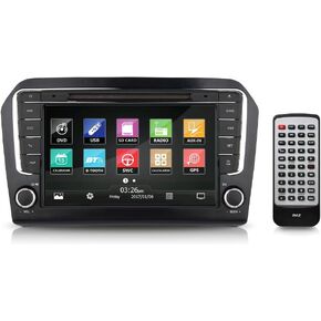 2013 VW Jetta Console Radio Stereo Receiver System, GPS Navigation, 8’’ HD Touchscreen Display, Bluetooth Wireless, CD/DVD Player, AM/FM Radio, Double DIN (PVWJETTA13)