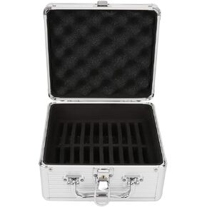 2.5" Hard Drive Storage Box, HDD Storage Box Suitcase with 20 Bays, External Hard Drive Carrying Case with Safety Lock Design