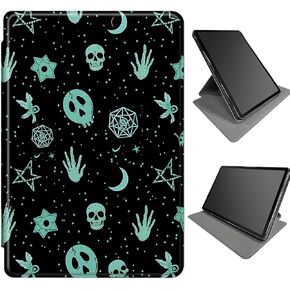 360 Degree Rotating Case for Fire HD 8 & Fire HD 8 Plus Tablet (Fits Both 12th/10th Generation, 2022/2020 Release), Multi-Angle Viewing Stand Case with Auto Wake/Sleep, Moon Sakura