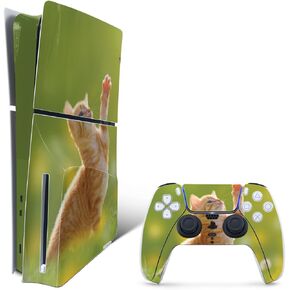 MightySkins Skin Compatible with Playstation 5 Slim Disk Edition Bundle - Kitty Dreams | Protective, Durable, and Unique Vinyl Decal wrap Cover | Easy to Apply | Made in The USA