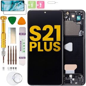 (Without Fingerprint) LCD Display Assembly for Samsung Galaxy S21+ Plus 5G SM-G996U, SM-G996U1, SM-G996B, SM-G996B/DS, SM-G996W, SM-G996N, SM-G9960 Screen Replacement kit (Black)