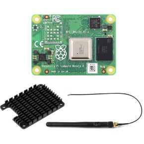 Waveshare Pi Compute Module 4 Comes with an Official Raspberry Pi CM4002000 (Without Wireless, 2GB RAM, Lite Version), an Antenna Kit and a HEATSINK(3 Items)