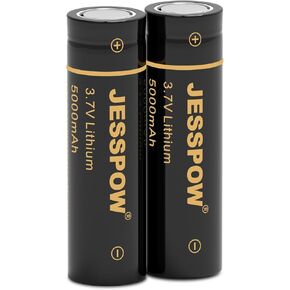 21700 3.7 Volt Rechargeable Battery, 21700 Battery 5000mAh Flat Top 21700 Li-ion Batteries for Flashlight, Headlamps, etc 2 Pack
