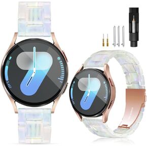 YGTIECS Compatible with Samsung Galaxy Watch 7 FE 6 5 4 40mm 44mm, 5 Pro 45mm, Watch 6 4 Classic 43/47mm 42/46mm, Watch 3 41mm, Active 2 40/44mm, 20mm Soft Resin Replacement Samsung Watch Bands