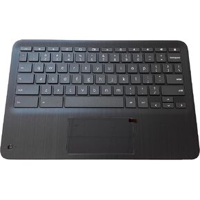 Replacement Laptop Upper Case Palmrest Keyboard Touchpad Assembly Part Non-WFC for HP Chromebook X360 11 G3 EE L92215-001 Black