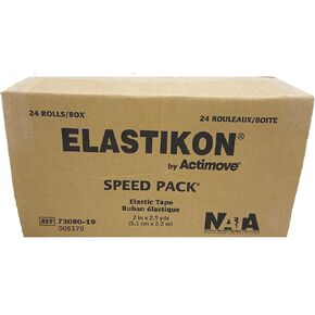 Actimove Elastikon Loastive Latchive Tape ، 2 "× 2.5 '، 24 نقطة-دعم الضغط على الالتواء ، السلالات ، إصابات العضلات ، الانتعاش الرياضي وتأمين الضمادات بتصميم دائم ومرن