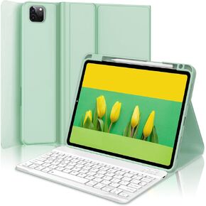 Keyboard Case for iPad Air 11-inch M2/ Air 5th/ 4th Generation, Detachable Bluetooth Keyboard with Pencil Holder 10.9 inch, Folio Smart Case for iPad Air 11 2024 / Pro 11 4th/3rd/2nd/1st Gen