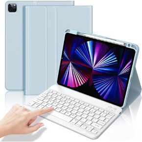 OYOSUOGG Keyboard Case for iPad Air 11-inch M2/ Air 5th/ 4th Generation, Detachable Bluetooth Keyboard with Pencil Holder 10.9 inch, Folio Smart Case for iPad Air 11 2024 / Pro 11 4th/3rd/2nd/1st Gen