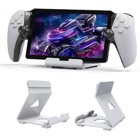 Tablet Desktop Stand for PS5 Portal/Steam Deck/ROG Ally/Switch Console/Phone (White)