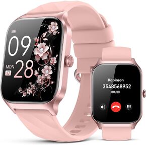Smart Watch for Women Men - Answer/Make Call, Fitness Tracker Smartwatch for Android iPhone Compatible, Heart Rate Monitor Sleep Female Cycle, 110+ Sports Modes Step Counter (Blush Pink, 1.83)