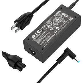45W 19.5V 2.31A AC Adapter Laptop Charger Fit for HP is 13252 741727-001 TPN-DA16 TPN-CA14 TPN-DA17 213349-209 R-41013323 HP Notebook 14 15 17 HP TouchSmart 13 14 15 Series Blue Tip Power Supply Cord