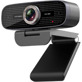 1080P Wide Angle Streaming Webcam - HD Web Camera with Microphone for Video Conferencing and Recording, USB Camera Plug and Play Compatible with PC/Laptop/Desktop