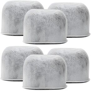 Pack of 6 Replacement Charcoal Water Filters for All Cuisinart And Braun Coffee Machines - Cuisinart and Braun Compatible (NOT KEURIG) Filters Fit Both Newer & Older Models Coffee Makers