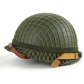 WW2 Version WWII US M1 Helmet Steel with Chin Strap Adjustable