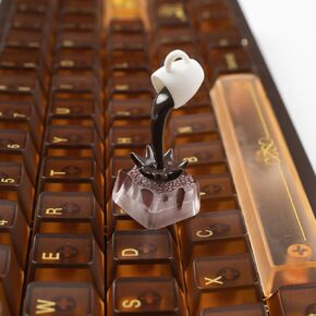 Artisan Keycaps - Coffee keycap ESC Resin Keycaps Handmade Keycaps Magneti Suspension Keycaps 1U for Mechanical Keyboard Keycap