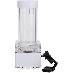 800L/H 8W 7V Water Cooling Pump with 4 Meters Pump Head & LED Power Indicator G1/4 Thread Fast Heat Dissipation CPU Cooling System (17cm White)