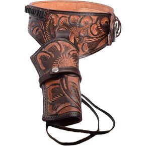 Hulara Full Grain Buff Leather 22 Caliber Plain Western Holster Heritage Rough Rider 22 Holster Western Gun Belt Heritage 22 Holster Cowboy Holster Ruger Wrangler Holster 22 Revolver Holster