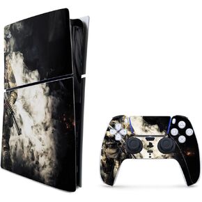 MightySkins Skin Compatible with Playstation 5 Slim Digital Edition Bundle - Fighting On | Protective, Durable, and Unique Vinyl Decal wrap Cover | Easy to Apply | Made in The USA