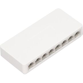 8 Ports 100Gb Ethernet Switch Gigabit Network Switch Gigabit Switch 8 Ports RJ45 ABS Ethernet Splitter Switch (US Plug)