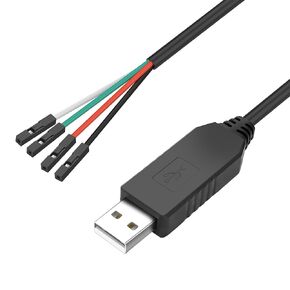 MEIRIYFA USB to TTL 5V 3.3V Serial Download Cable,USB to TTL TX RX VCC GND Pinout Signal 4 Pin Female Socket with Prolific FTDI Chip for Windows 10 8 7 XP Vista Android (3.3FT)