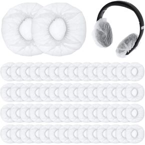 200 Pcs Disposable Headphone Ear Covers Sanitary Ear Covers Non-Woven Earpad Covers Headphone Covers Stretch Earphone Earcup Protector for Most on Ear Headphone(11cm/4.3inch)