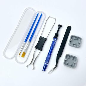 Keyboard Switch Lube Kit,Keyboard Switch Puller,Switch Opener, Switch Puller, Keycap Puller,Keyboard Switch Puller Set Lube Brush,Tweezer,Lube for Keyboard Switches Grey(5Pcs)