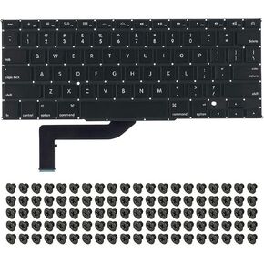 New US Keyboard with Flex Cable + Screw Kit Replacement for MacBook Pro Retina 15" A1398 (Mid 2012- Mid 2015) 661-8311 661-02536 Keyboard US Layout