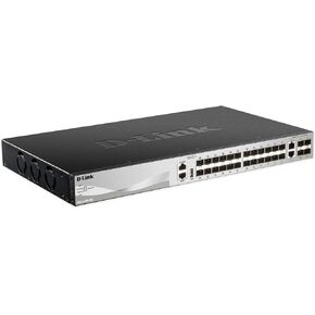 D-Link 30-Port Gigabit Ethernet Switch, Lite Layer 3 Stackable Managed, 24x SFP Ports, 2X 10GBase-T, 4X 10G SFP+ Ports (DGS-3130-30S)