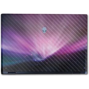 Carbon Fiber Laptop Skin Compatible with Alienware M16 R2 (2024) - Spaced Out - Premium 3M Vinyl Protective Wrap Decal Cover - Easy to Apply | Crafted in The USA by MightySkins