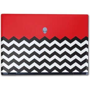 Laptop Skin Compatible with Alienware M16 R2 (2024) - Red Chevron - Premium 3M Vinyl Protective Wrap Decal Cover - Easy to Apply | Crafted in The USA by MightySkins