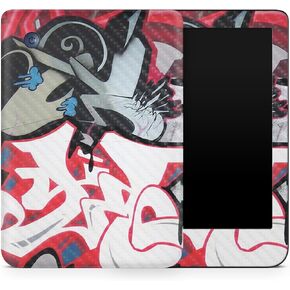 Carbon Fiber Tablet Skin Compatible with Kobo Clara 2E (2022) - Graffiti Mash Up - Premium 3M Vinyl Protective Wrap Decal Cover - Easy to Apply | Crafted in The USA by MightySkins