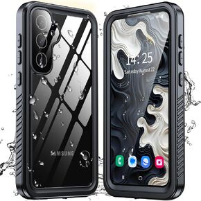 antshare لـ Samsung Galaxy S23 Fe 5G Case مقاومة للماء ، بنيت في شاشة واقي الشاشة 360 درجة كاملة من الجسم الثقيل للوقاية IP68 IP68 Underwater for Galaxy S23 Fe 5G - Black