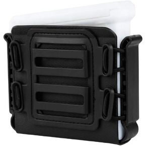 Scorpion Sniper Rifle Magazine Holders Pouches Tactical Soft Shell Mag Carrier Holster with Moll and Belt Clip for ASW338 L96A1 M82A1 Magazine (Black)