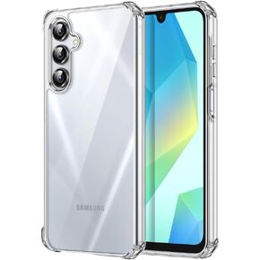 Folmeikat Compatible with Samsung Galaxy A16 5G Case,Shock-Absorption Flexible Clear TPU Rubber Protective Cell Phone Cover for A16 4G 2025 6.7" Clear